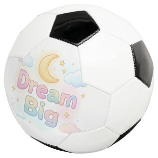 Bola De Futebol Citação caprichosa em pastel suave sobre branco