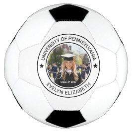 Bola de Futebol Clássica Redonda Graduada com Letr