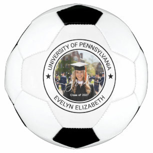 Bola de Futebol Clássica Redonda Graduada com Letr