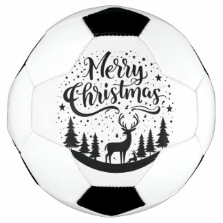 Bola De Futebol Clássico, Feliz Vestido de Natal e Design de Árvor