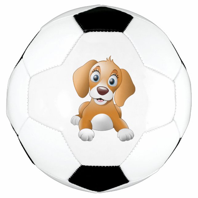 Bola De Futebol Cliente de cão castanho (Frente)