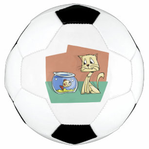 Bola De Futebol Clipe de gato e de tigela