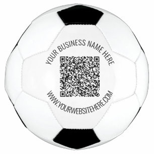 Bola De Futebol Código QR e Texto Personalizado Personalizado Pers