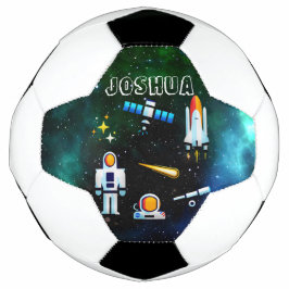 Bola De Futebol Colagem de Astronautas Divertidos Personalizada