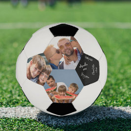 Bola De Futebol Colagem de Fotografias Assinada 3 Preta e Branco
