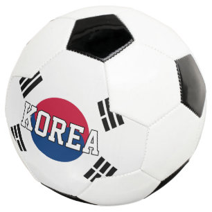 Bola de futebol com bandeira coreana para torcedor