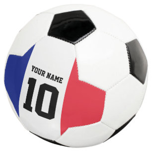 Bola de futebol com bandeira francesa com número d
