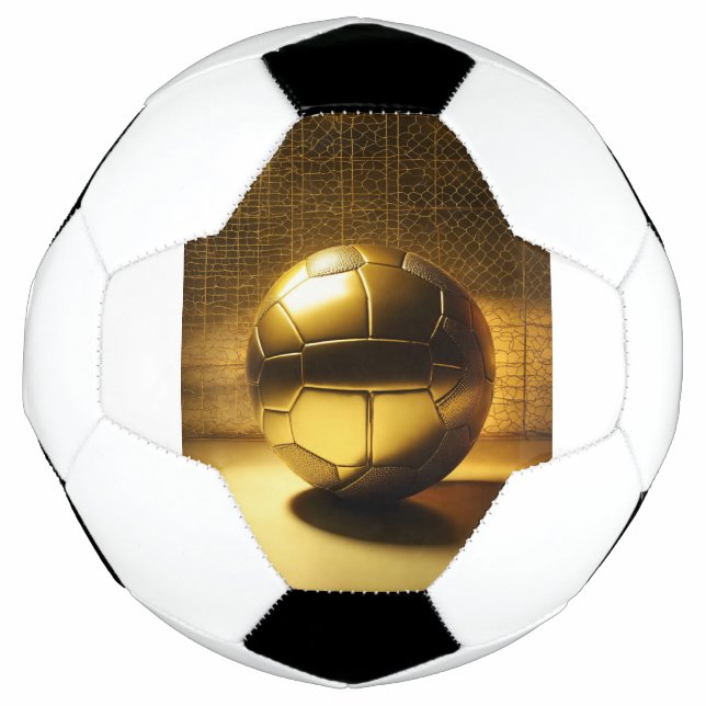 Bola de futebol com "Design de Ouro radiante". (Frente)