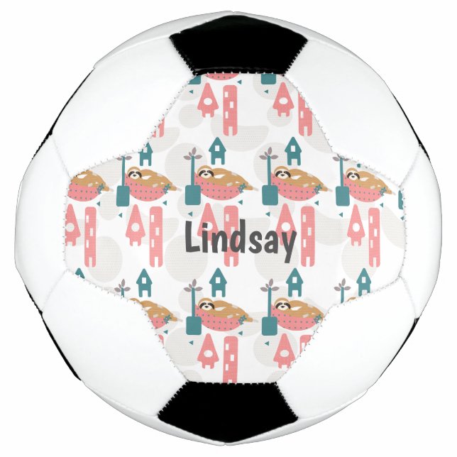Bola de Futebol com Nome de Monograma com Padrão d (Frente)