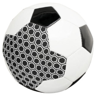 Bola de Futebol com Padrão de Colmeia Monocromátic