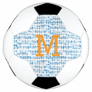 Bola de Futebol com Padrão de Triângulo Azul – Mon