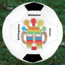 Bola de futebol com trabalho de arte de Diablo Hum