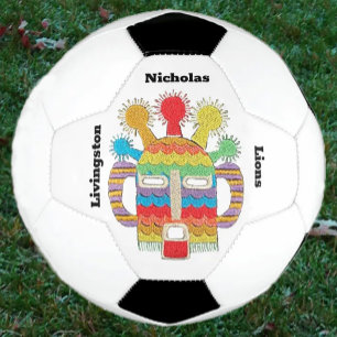 Bola de futebol com trabalho de arte de Diablo Hum