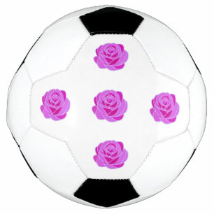 Bola de Futebol com Vidro Estampado Rosa Elegante