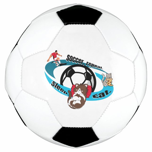 Bola De Futebol Coma, durma, futebol, repita. (Frente)