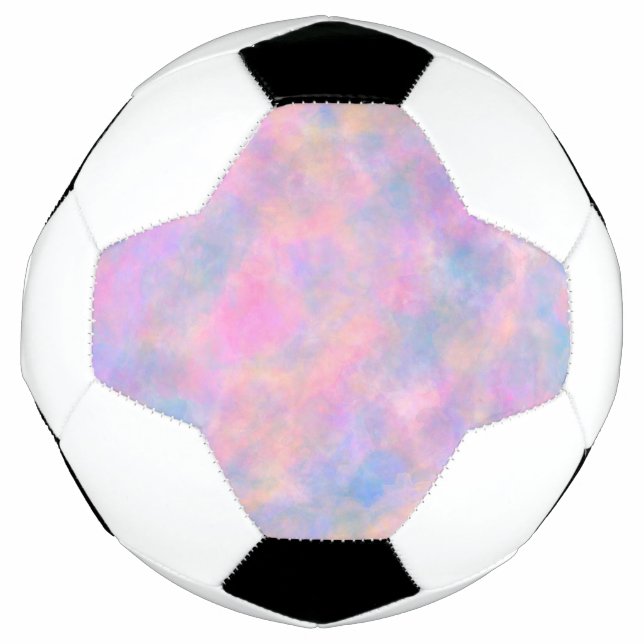 Bola De Futebol Combinação Incrível de Cores Pastel  (Frente)