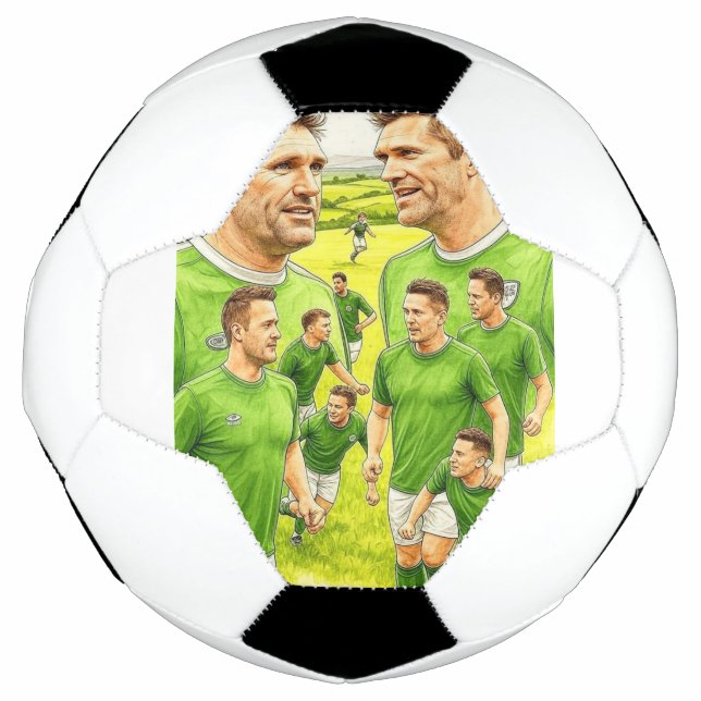 Bola De Futebol Comemorando o Futebol Irlandês (Frente)
