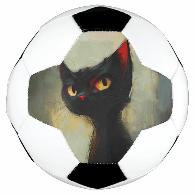 Bola De Futebol Conhecendo o Gato Ninja Preto (Frente)