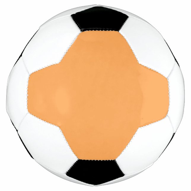 Bola De Futebol Cor Cantaloupe Sólida | Clássico | Elegante (Frente)