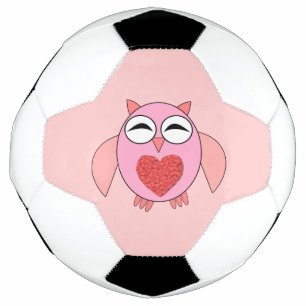 Bola de Futebol Coração de Amor Rosa