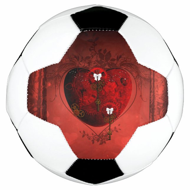 Bola De Futebol Coração Steampunk (Frente)