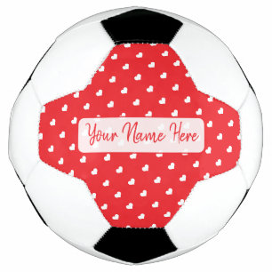 Bola De Futebol Corações Feliz Dia dos Namorados Padrão de Amor Mo