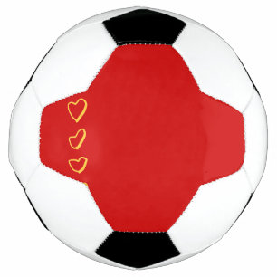 Bola De Futebol Corações Vermelhos