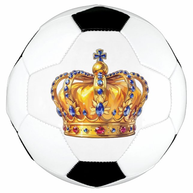 Bola De Futebol Coroa dourada real (Frente)