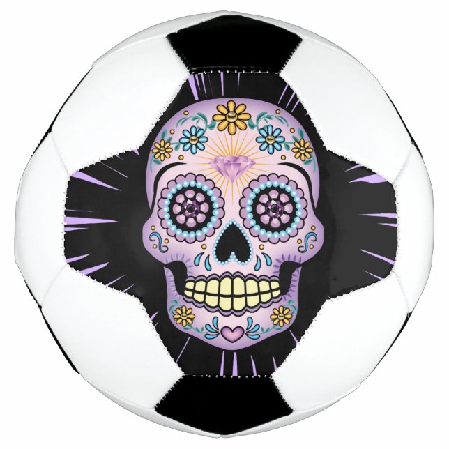 Bola De Futebol Crânio de Açúcar Roxo (Frente)