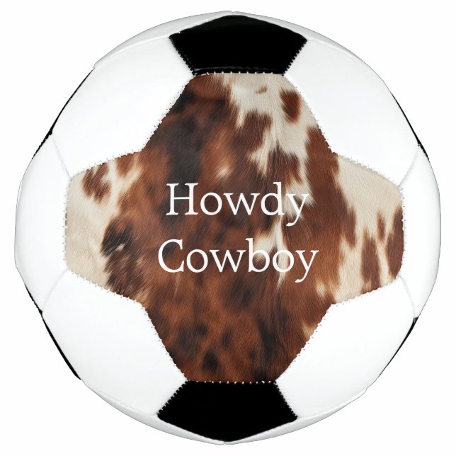 Bola De Futebol Cream Cowhide Castanho (Frente)