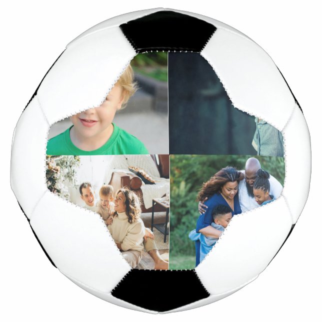 Bola De Futebol Create Your Own 4 Photo Collage (Frente)