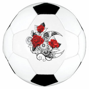 Bola De Futebol Crescente Mecânico com Rosas Vermelhas