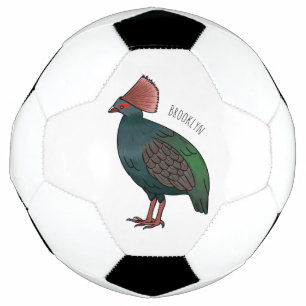 Bola De Futebol Crested partridge bird cartoon illustration