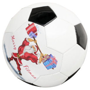 Bola De Futebol Criador de Porcos Papai Noel com presentes de Nata