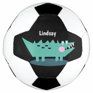 Bola De Futebol Crianças Animal Crocodilo Impressão Monograma Nome