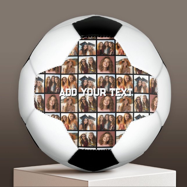 Bola De Futebol Criar uma Colagem de Fotos Personalizada - 6 Fotos (Custom Soccer Ball)
