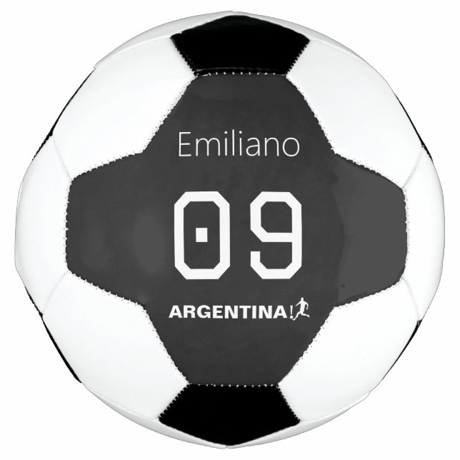 Bola De Futebol Custom Minimalist Argentinian National Athlete  (Frente)