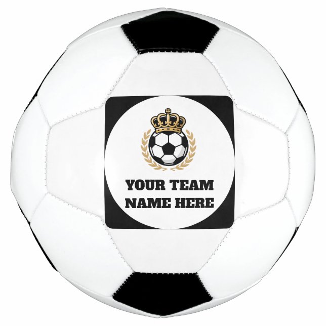 Bola De Futebol Customisable Soccer Team Football King Logo (Frente)