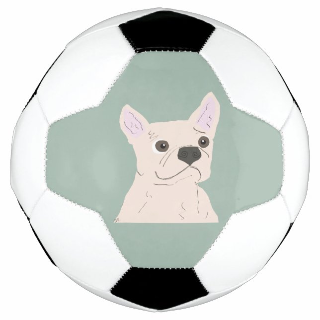 Bola De Futebol Cute Dog, Dusty Blue (Frente)