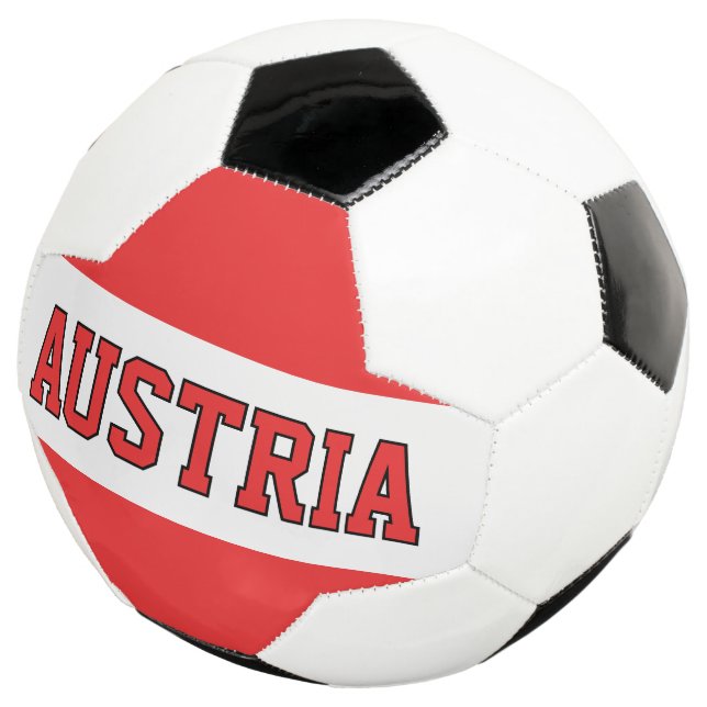 Bola de futebol da bandeira austríaca para torcedo (Três quartos)