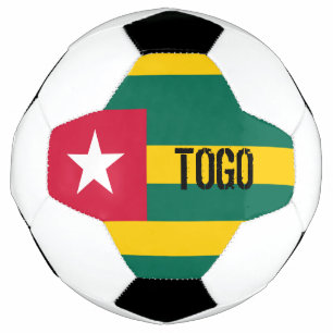 bola de futebol da bandeira togo