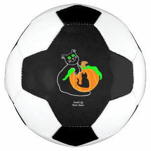 Bola de Futebol da Pumpkin de Gato Negro