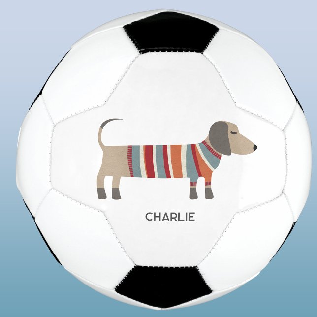 Bola De Futebol Dachshund Wiener Dog Personalizado (Criador carregado)