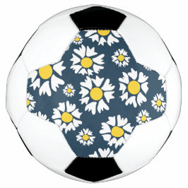 Bola De Futebol Daisy Pattern, Floral Pattern, White Daisies