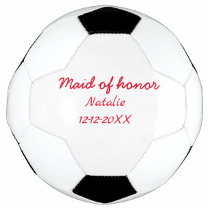 Bola De Futebol Dama de honra adicionar nome data ano texto