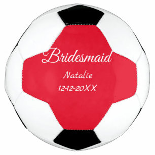 Bola De Futebol Damas de honra rosa minimalista simples adicionar