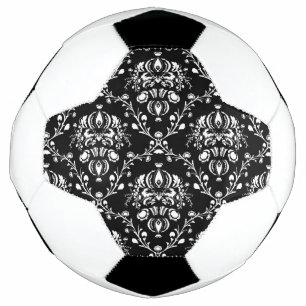 Bola De Futebol Damasco preto e branco