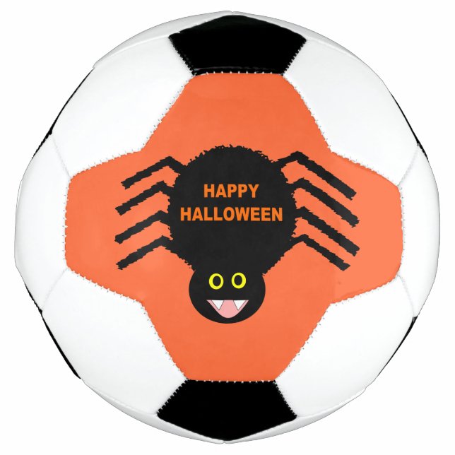 Bola de Futebol de Aranha Negra Halloween (Frente)