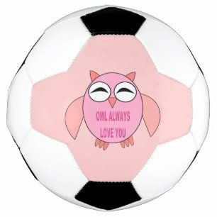 Bola de Futebol de Coruja de Mensagens de Amor