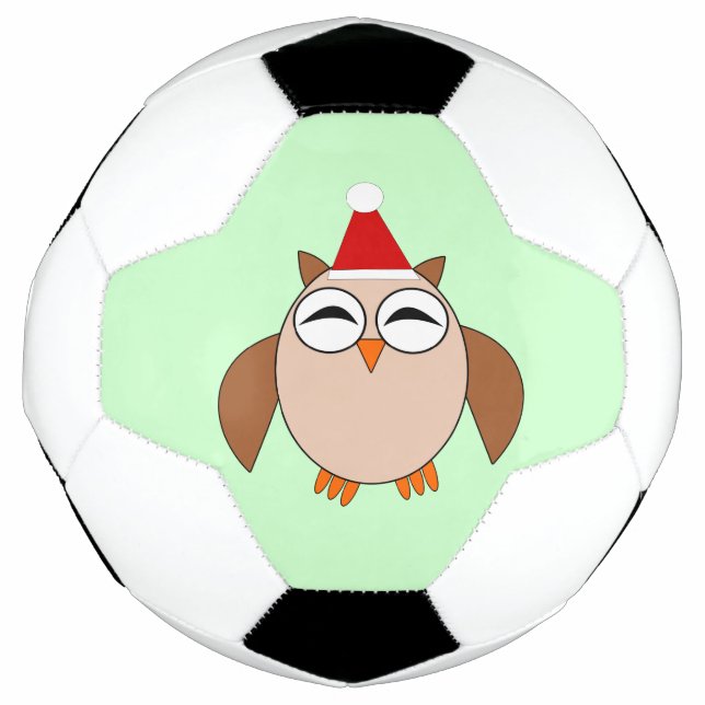 Bola de Futebol de Coruja de Natal (Frente)